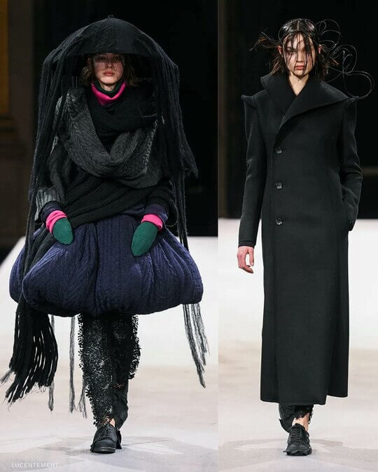 Показ коллекции Yohji Yamamoto на Paris Fashion Week AW 2022-2023